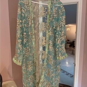 Pakistani wedding x-large four pieces suit cardigan pajama shirt  matching purse